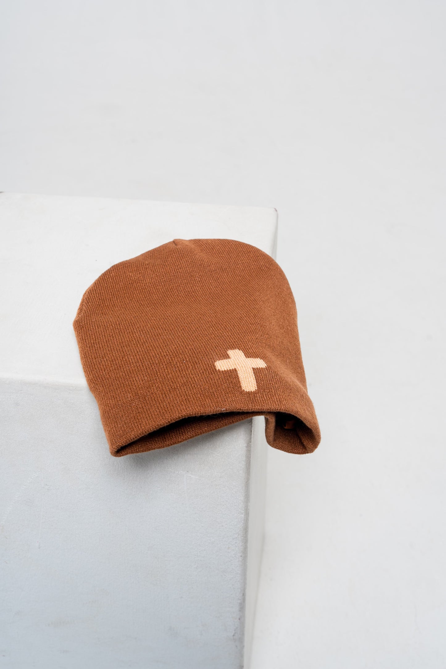 Brown LGD beanie with Satin-Lined Interior