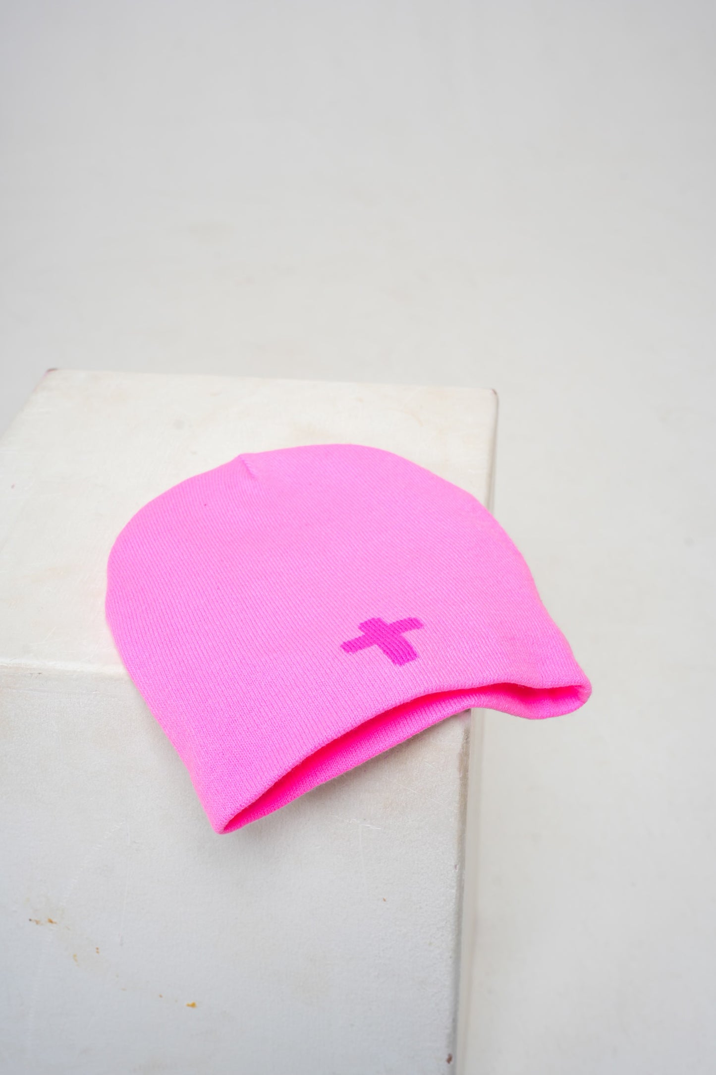 Pink LGD beanie with Satin-Lined Interior